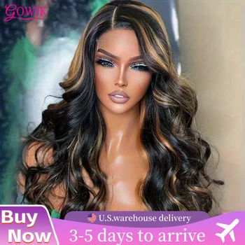 5x5 1B30 Lace Glueless Wig Human Hair Ombre Body Wave Lace Frontal Closure Wigs Hd Lace Human Hair Ready To Go Human Front Wigs 1