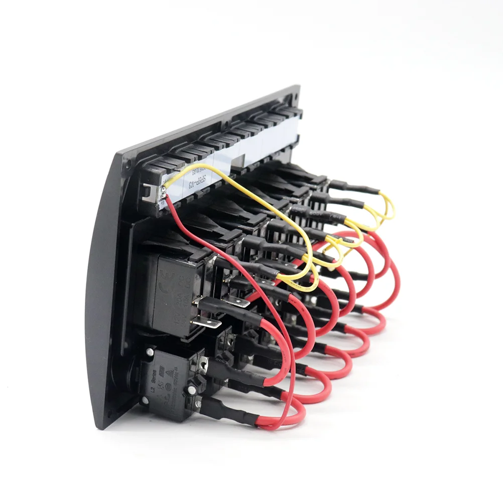 

1Pc 6 Gang Panel, 12V/ 24V Car ON- Off Rocker for Automotive Truck Bus Marine RV