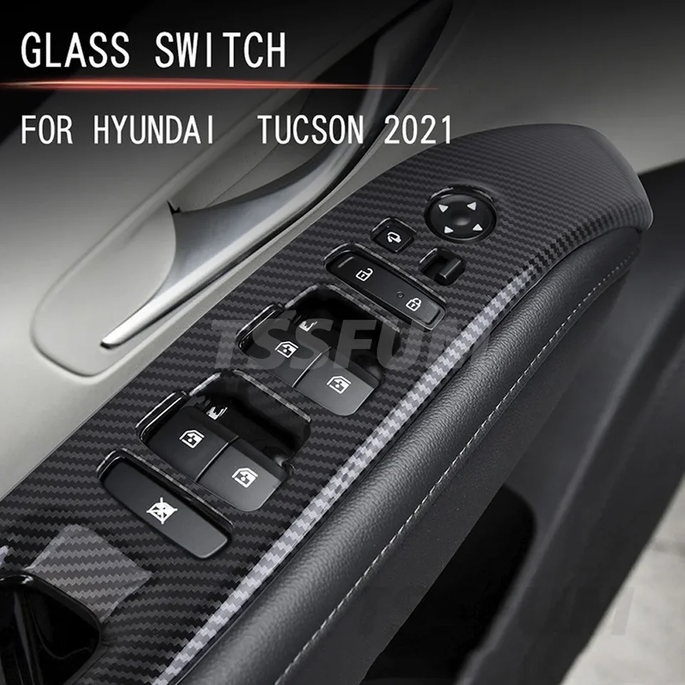 Couvercle De Transmission Pour Hyundai Tucson 2025 - Décoration Console Centrale Motif Carbone - ABS, Installation Par Bandes 3M