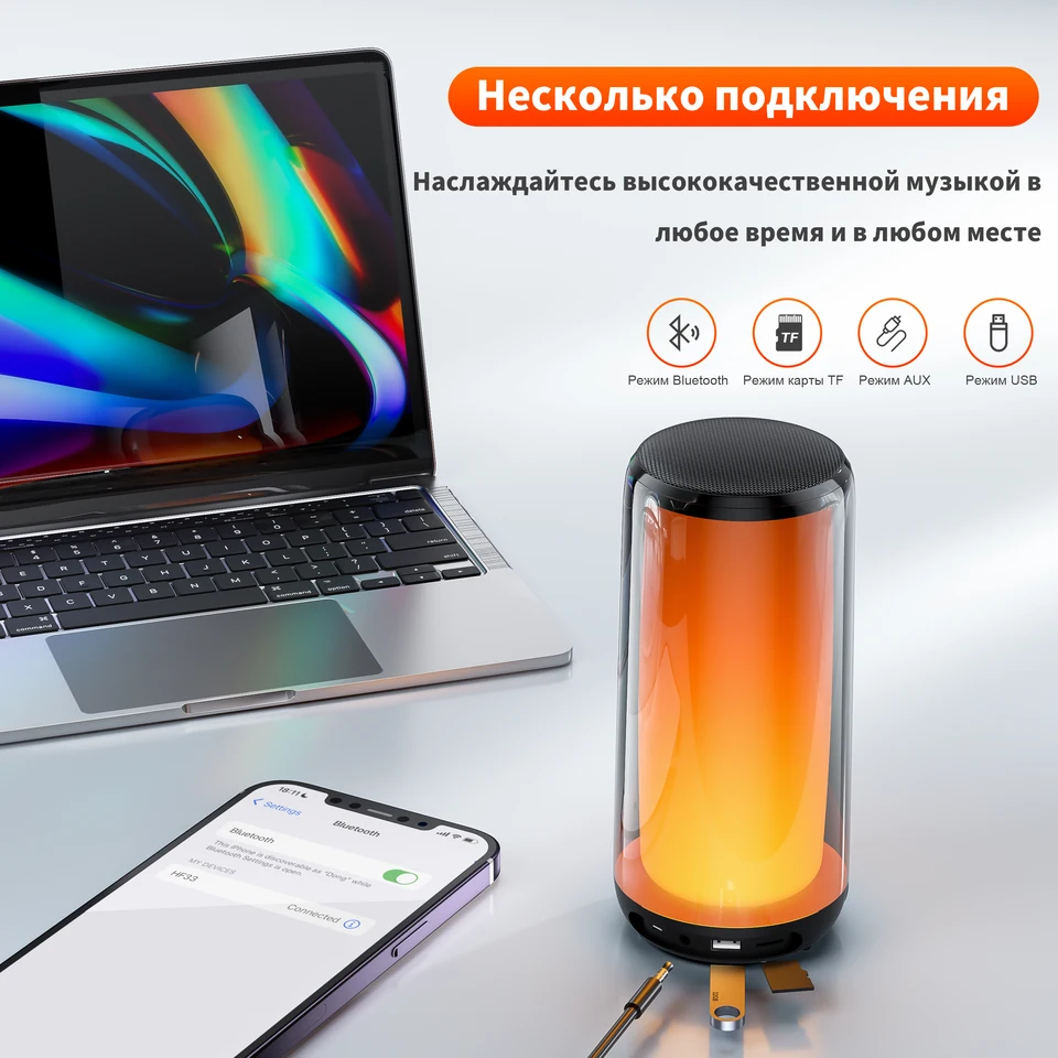 QERE Bluetooth With Hi-Res 10W Audio,Wireless HiFi Portable Speaker IPX5 Waterproof,Outdoor Multiple Connection Modes,_voghion.com