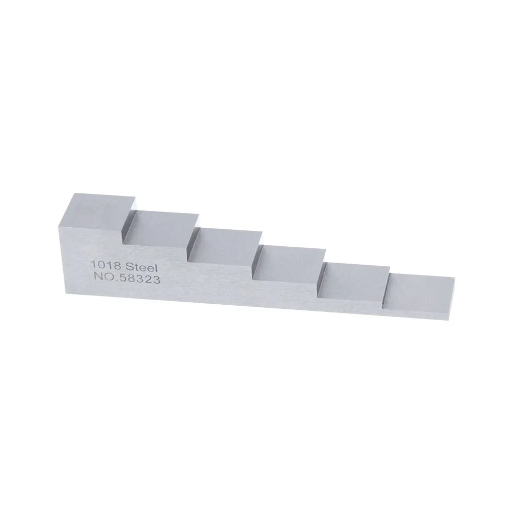 Deentest 6 Step 2.5mm-5mm-10mm-15mm-20mm-25mm Calibration Block 1018 Steel Ultrasonic Thickness Gauge Linear Calibration Block