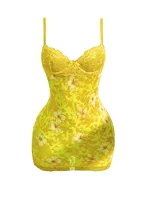 Robes d'été Sexy en dentelle pour femmes, imprimé rétro, coupe cintrée, Style station balnéaire, bretelles Spaghetti, taille haute, dos nu, Mini vêtements 5