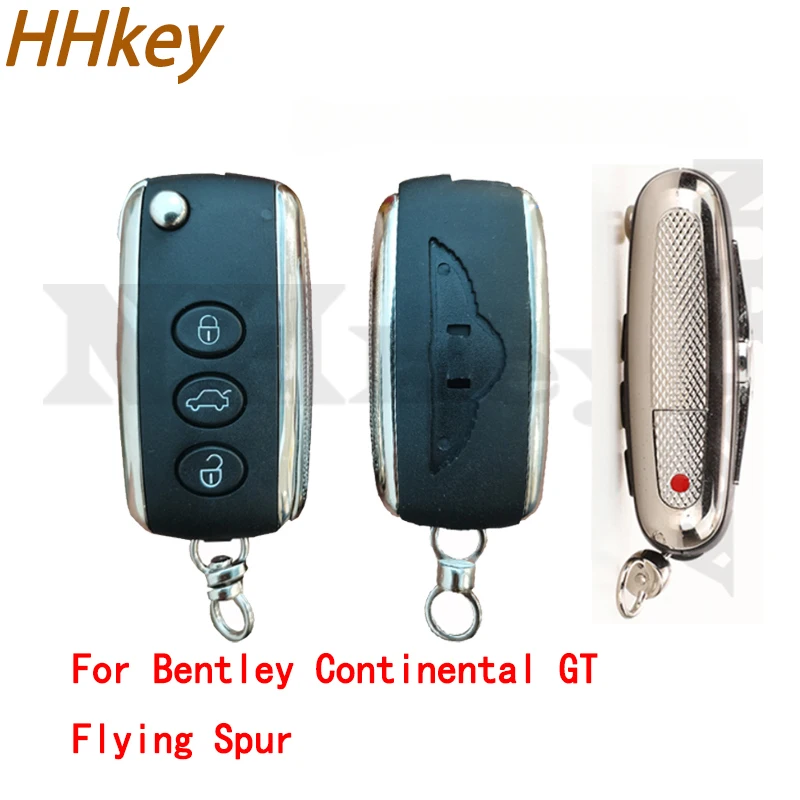 Nhkey Flip Key Shell Per Bentley Continental Gt Flying Spur Mulsanne Armage 3 + 1B Alta Qualità
