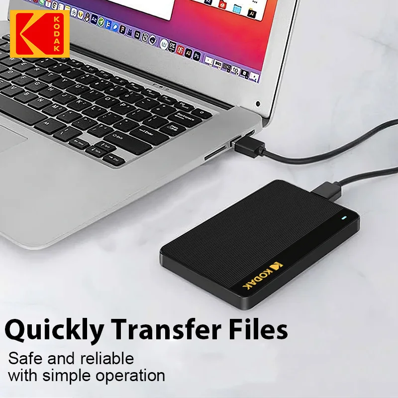 코닥 휴대용 외장 하드 드라이브 P160 500GB USB 3.0 PHDD 외장 하드 디스크 PS4/PS5 Xbox Mac PC에 적합
