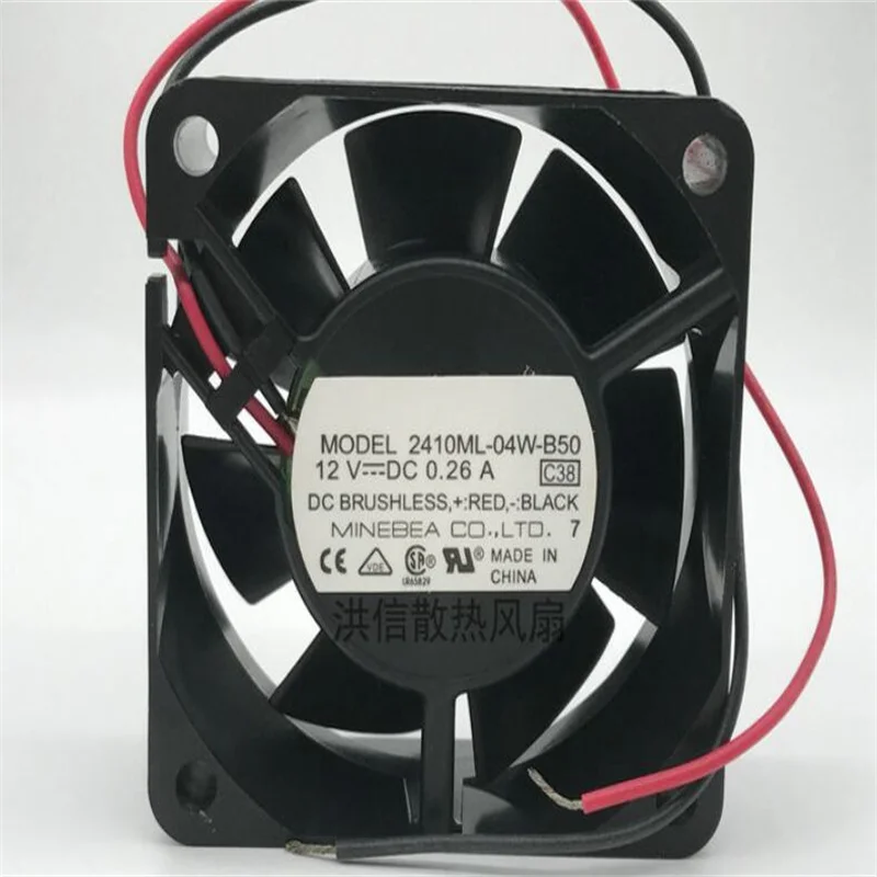 

Original NMB 6025 2410ML-04W-B50 DC12V 0.26A 60*25mm two-wire fan