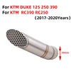 For KTM DUKE 125 250 390 RC390 DUKE390 2017 - 2020 Motorcycle Hidden Exhaust Middle Link Pipe Muffler Modify Bike Escape Tube