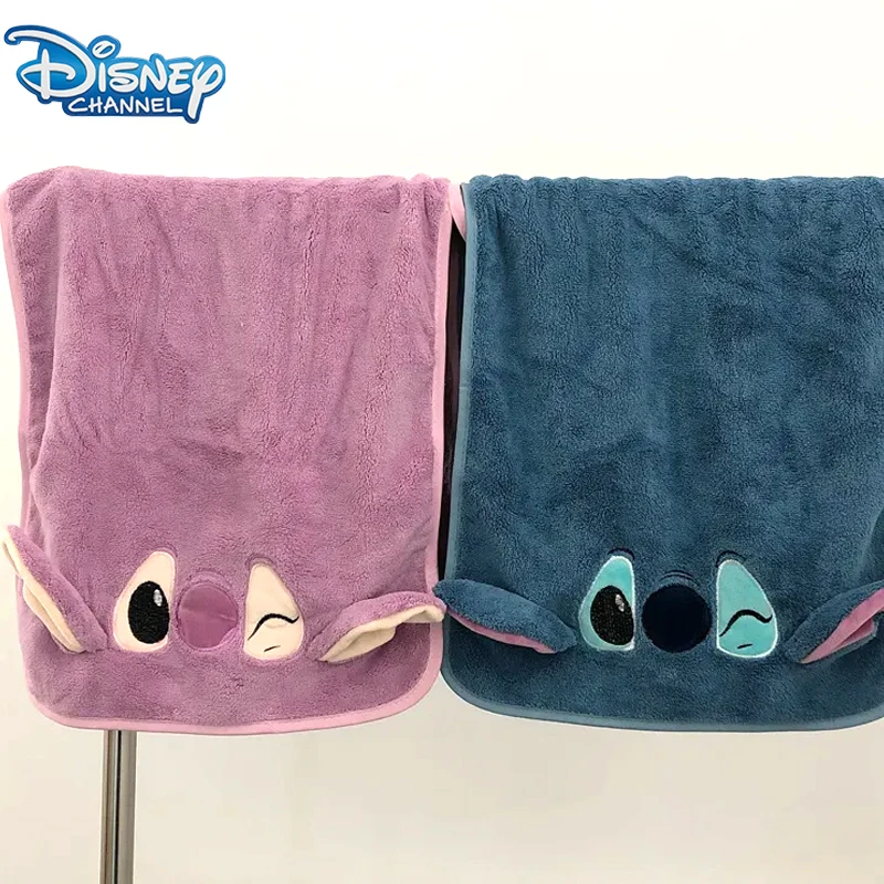 Disney Stitch Towel Cartoon Cute 3D Child Towel Birthday Party Gift Rectangular Scarf Coral Fleece Towel