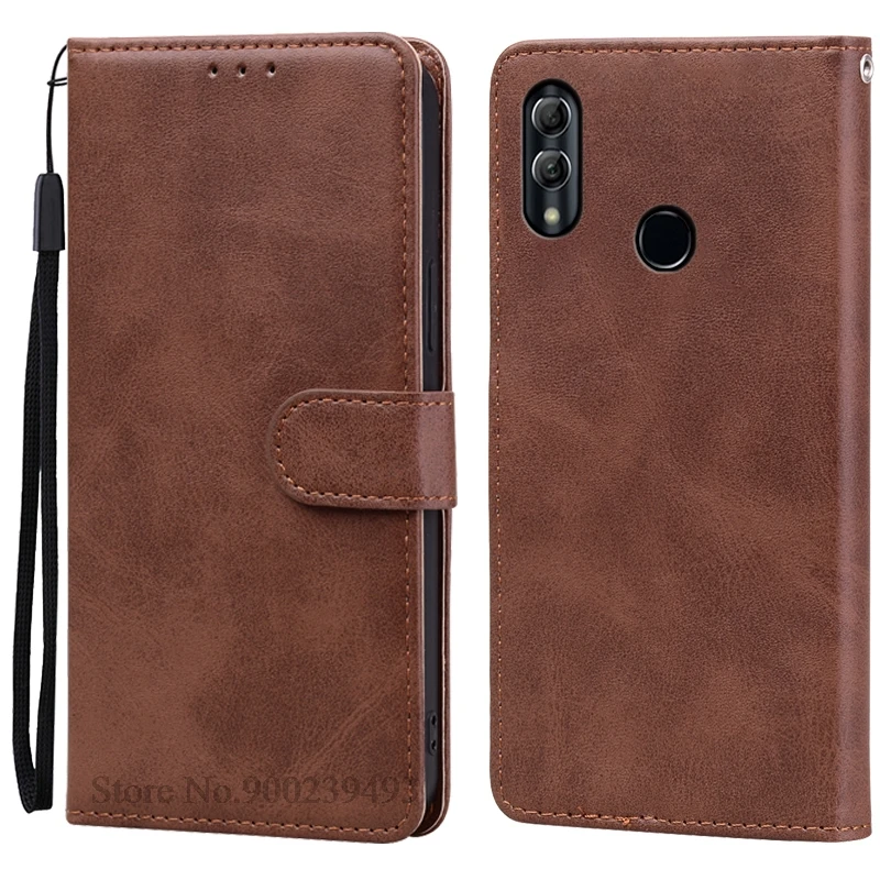 Leather Wallet Flip Case for Huawei P Smart 2019 - Soft Cover Phone Case s