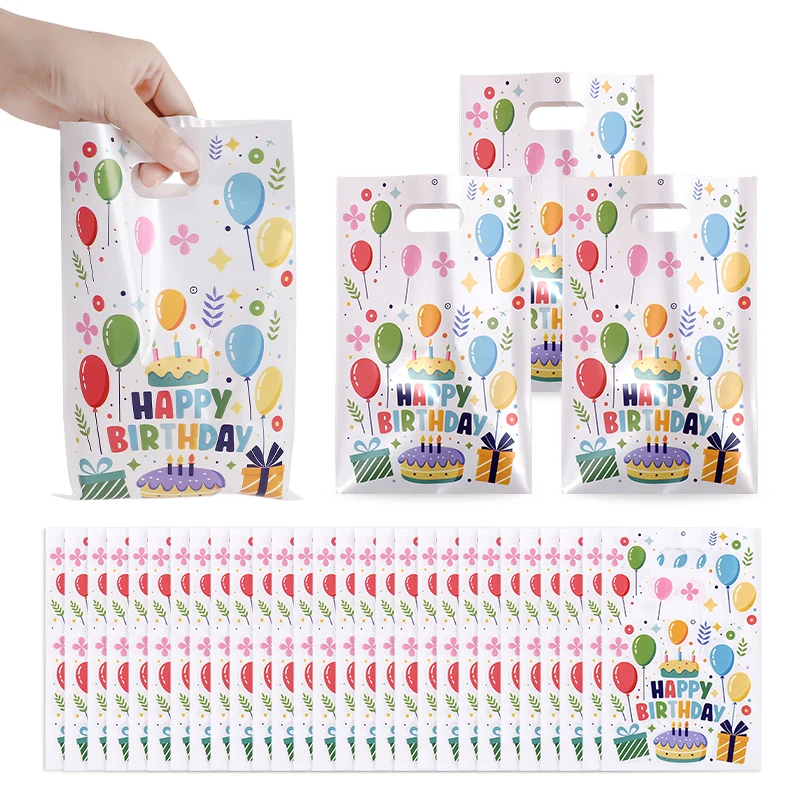 20/50/100 stücke Alles Gute Zum Geburtstag Süßigkeiten Geschenk Taschen Geburtstag Handtaschen Kinder Geburtstag Party Dekorationen Erwachsene Kinder Gefälligkeiten geschenke Liefert – Detail 1