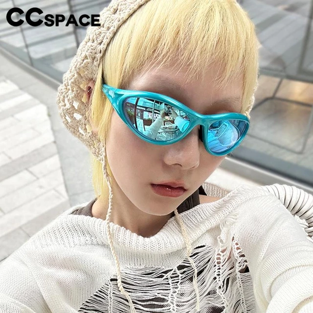56649 New Punk Sport Sunglasses Men Women Fashion Gradient Color Mirror  Face Goggles Driver Glasses Riding Eyewear Uv400