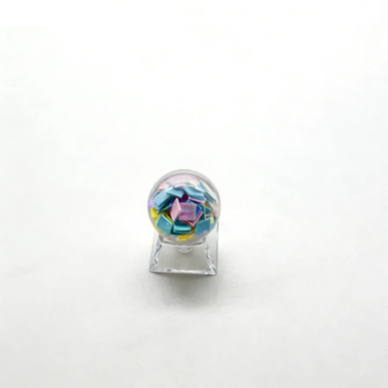 3D DLYCrystal 키캡 핑크 글로우 체리 MX | R4 ESC 애니메이션 소녀 투명 키캡 친구를 위한 선물