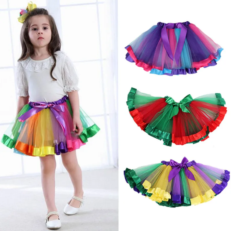 Baby Tutu Skirt for Girl Colorful Rainbow Skirts Newborn Photography