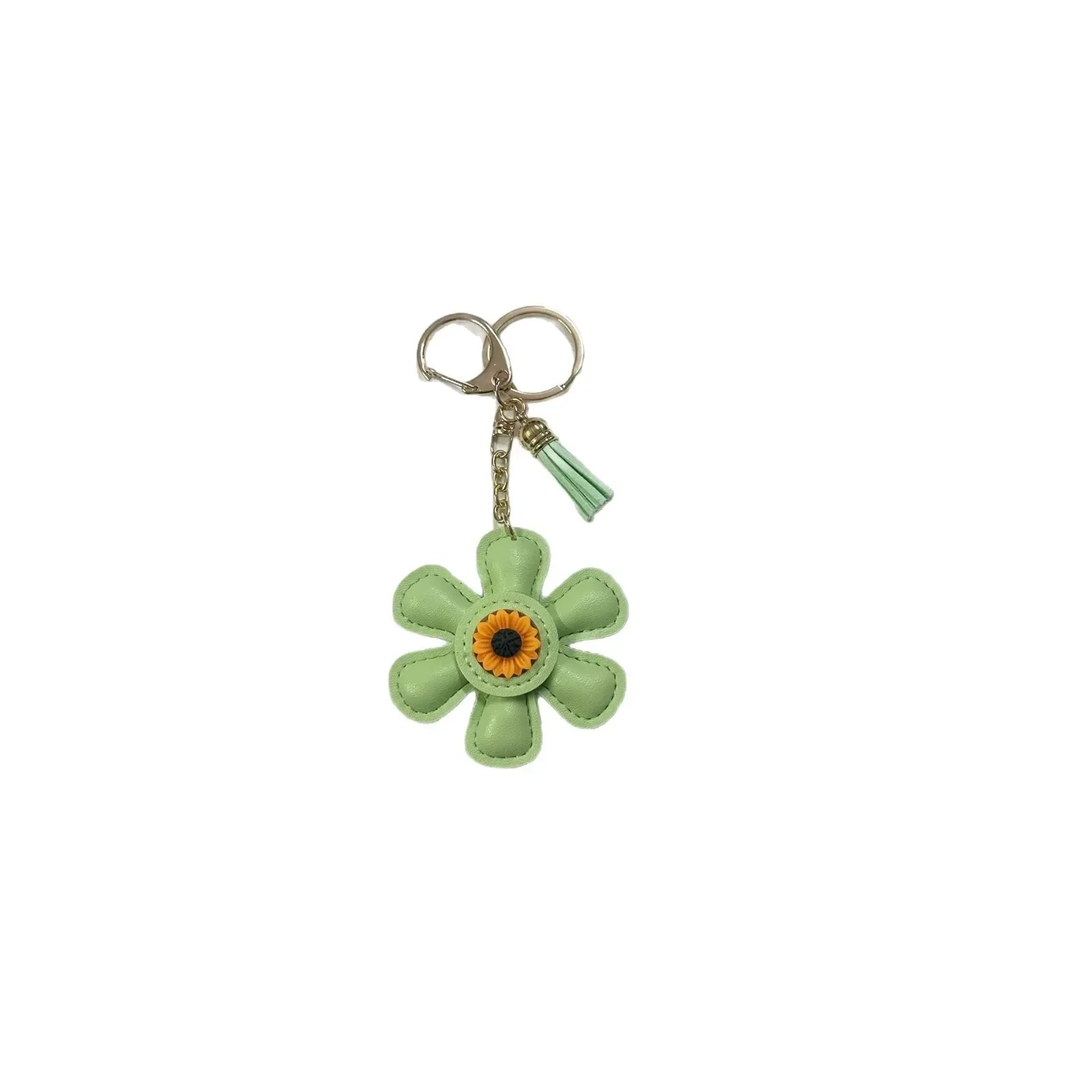 Creative Sunflower Bag pendant Explosive m Accessories Leather Keychain pendant Sunflower phone case pendant 5