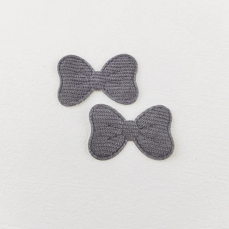 Gepolsterte Applikationen aus Filz mit Schleife, DIY-Kleidung, Hüte, Schleifenapplikation, Haarspangen-Zubehör, Aufnäher, 4 x 2,5 cm, 60 Stück – Detail 12