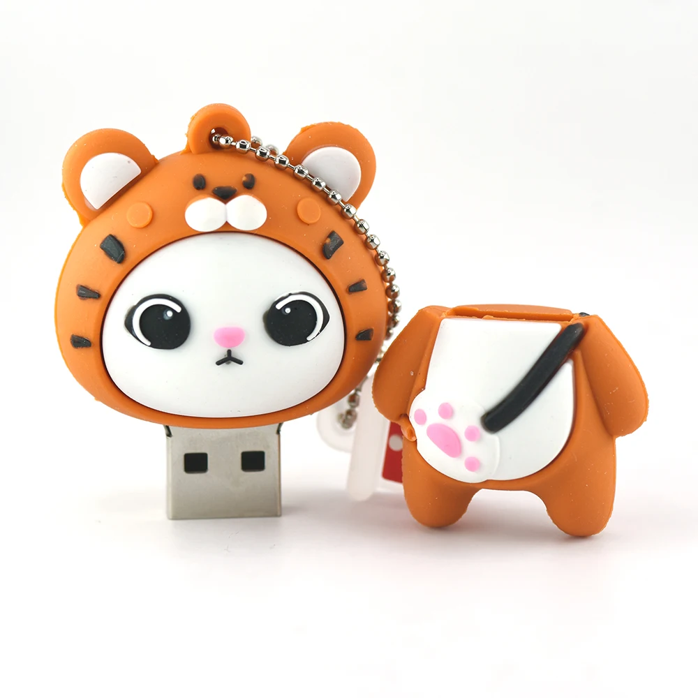 USB Flash Drive Flash Drive Usb flash drive 4GB 8GB 16GB 32GB 64GB 128GB Cartoon Cute Kitten Animal Black Cat Creative Gift Pen Drive