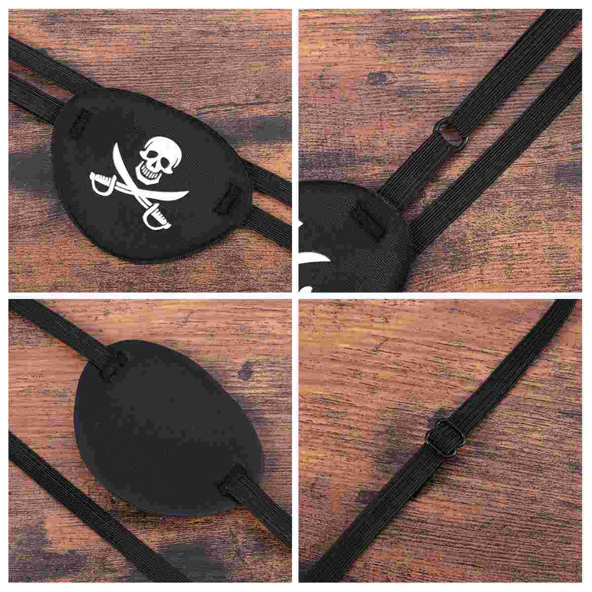 Eye Pirate Patchfor Kids Accessories Adult Blackparty Crossbonebulk Dog Costume Single Lazyadults Halloween Favors Left Captain