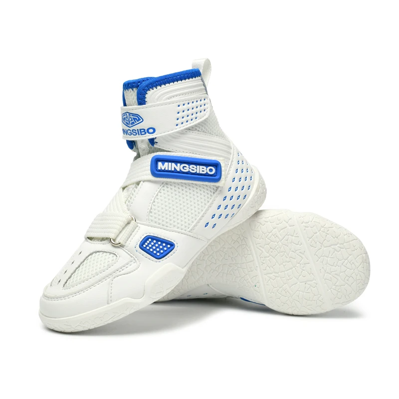 High-top Boxing Shoes Designed For Children wrestling Shoes Breathable and Comfortable Children's Fight Boots30-38