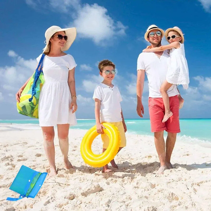 Sac De Plage pour enfants Sacs De Rangement En Filet Jouet Plage Sable dragage  Outil Enfants Épaule Sac De Rangement Femmes Cosmétiques Maquillage Sac À  Provisions