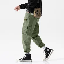 

Men Spring Autumn Casual Fashion Brand Ankle Length Cargo Pants Korean Style Trendy Loose All-Match Ankle-Tied Long Trouses