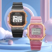 2PCS Student Sports Watch Simple and Fashionable Block Couple Watch High end Versatile Electronic Watch Clock Festival Gift 1