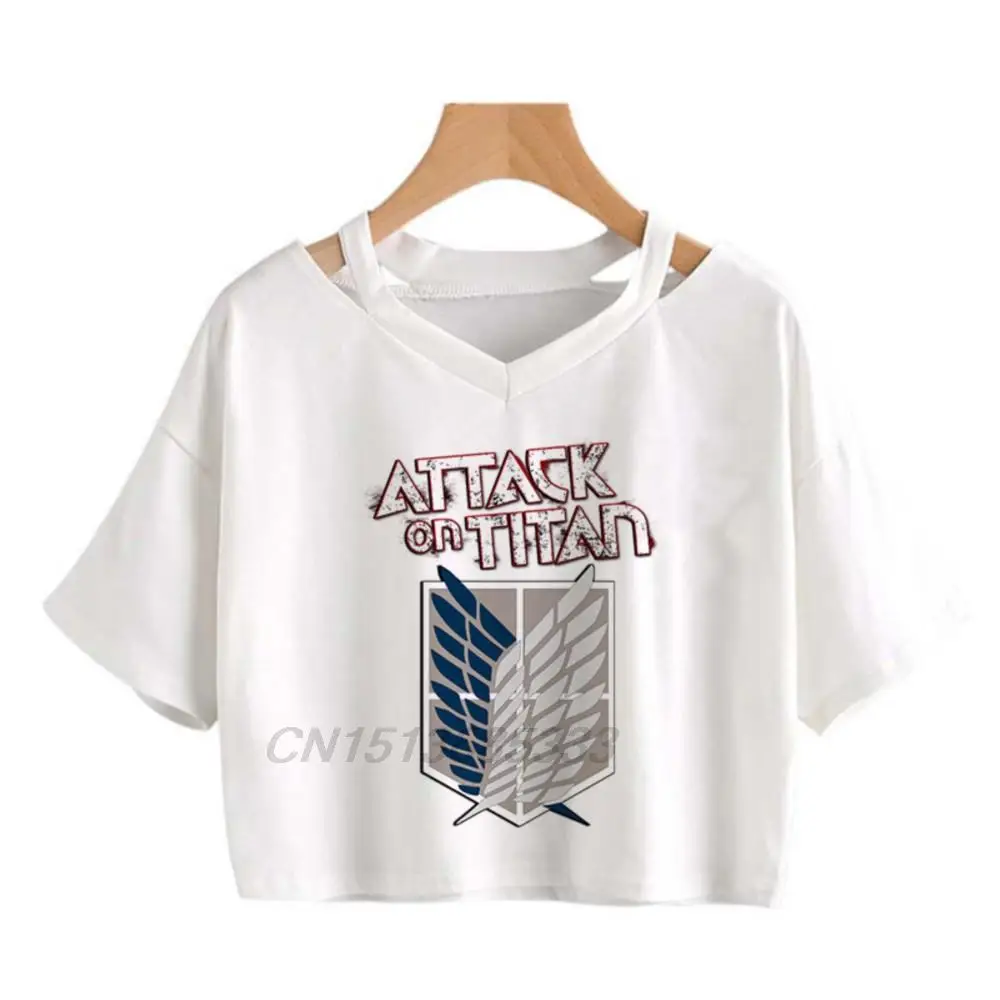 

Japanese Anime Attack On Titan Women T-shirts Funny How You Do In Female Fashion Blouses Turtle Outer Banks Live Free Crop Tops
