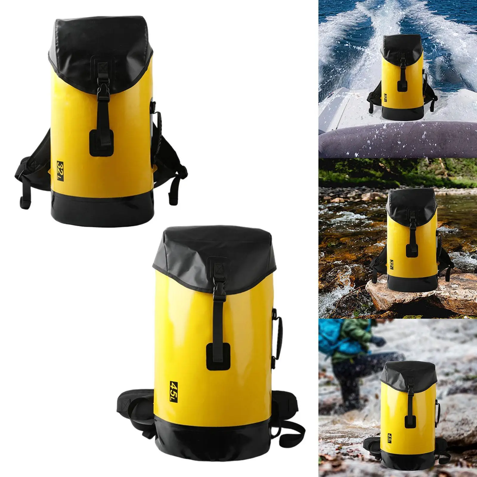 Waterproof Dry Bag Portable Multifunctional Sturdy Wear Resistant Breathable Dry Sack for Fishing Beach Kayak Camping Sailing
