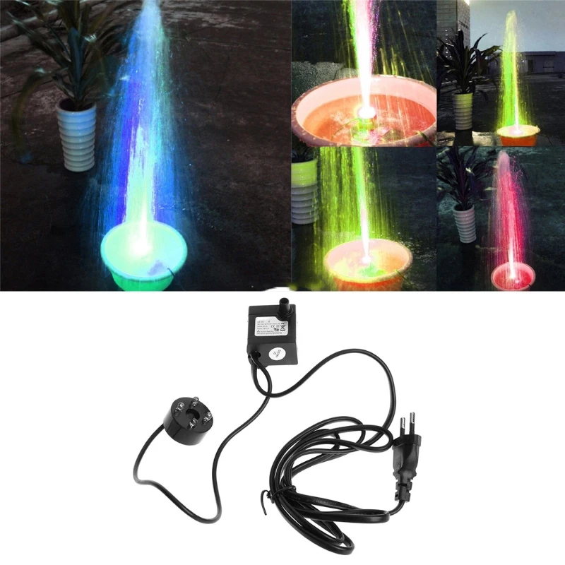 Acquario 220V 3W Pompa Dell'Acqua Sommergibile Led Acquario Fontana Serbatoio Per Laghetto Per Pesci Spina Europea Pompe Per Acqua Aquario Kit Per Ani