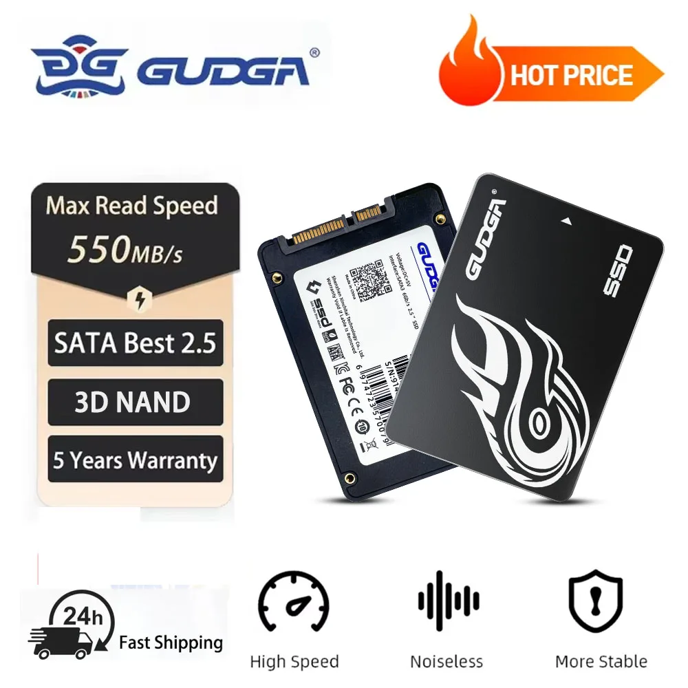 GUDGA SATA3 SSD Hard Disk Drive 512GB 256GB 128GB HDD