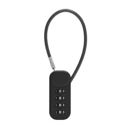 Compact Zinc Alloy Combination Padlock for Travel and Anti-Theft Security (Black)