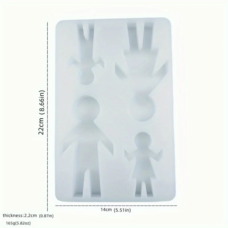 DIY 4 People Plaster Candle Aromatherapy Silicone Mold Creative 4 People Desktop Decoration Decoration Drip Mold