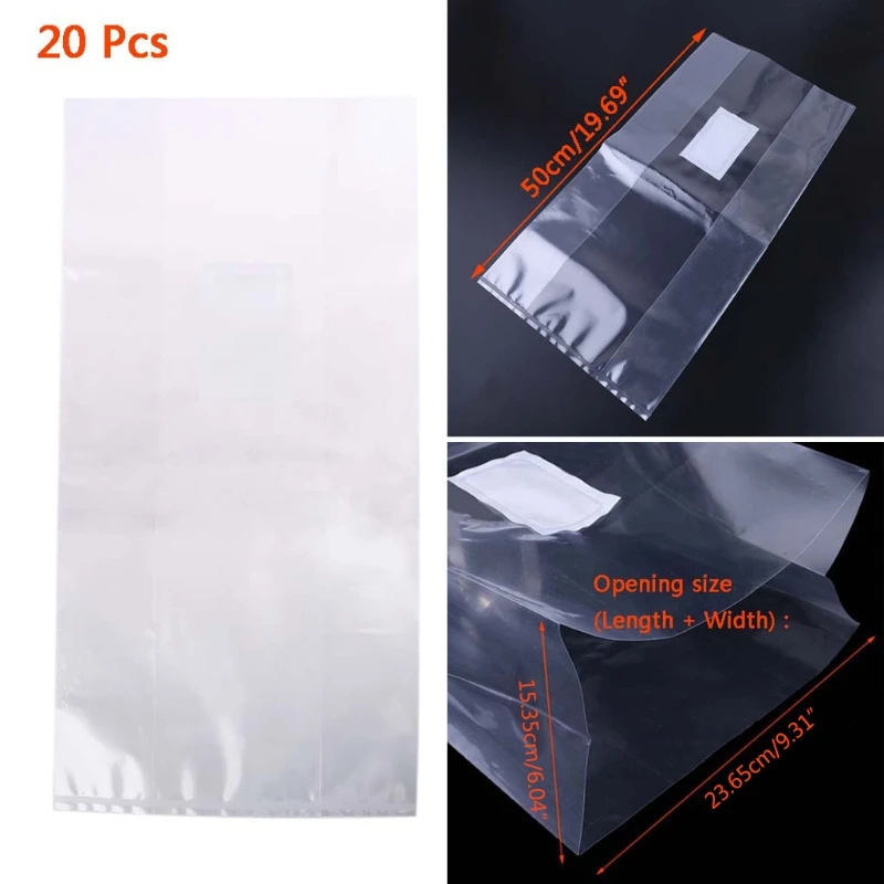 

50JC 10/20/50pcs Mushroom Growth Bags High Temperature Plastic Planting Bag Agriculture Gardening Supplies