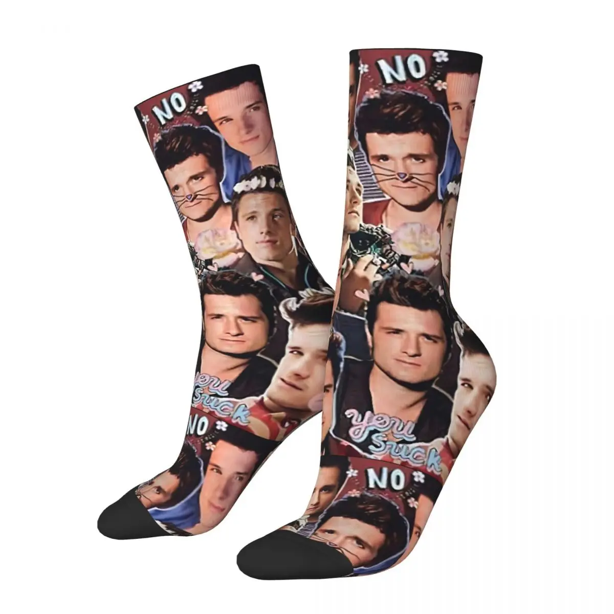 

Josh Hutcherson Art Classic Men Women Round neck Socks Windproof Novelty Spring Summer Autumn Winter Stockings Gift