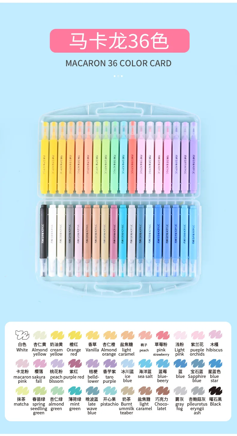 Marcador Set, Soft Tip Pen, Caneta Macaroon,