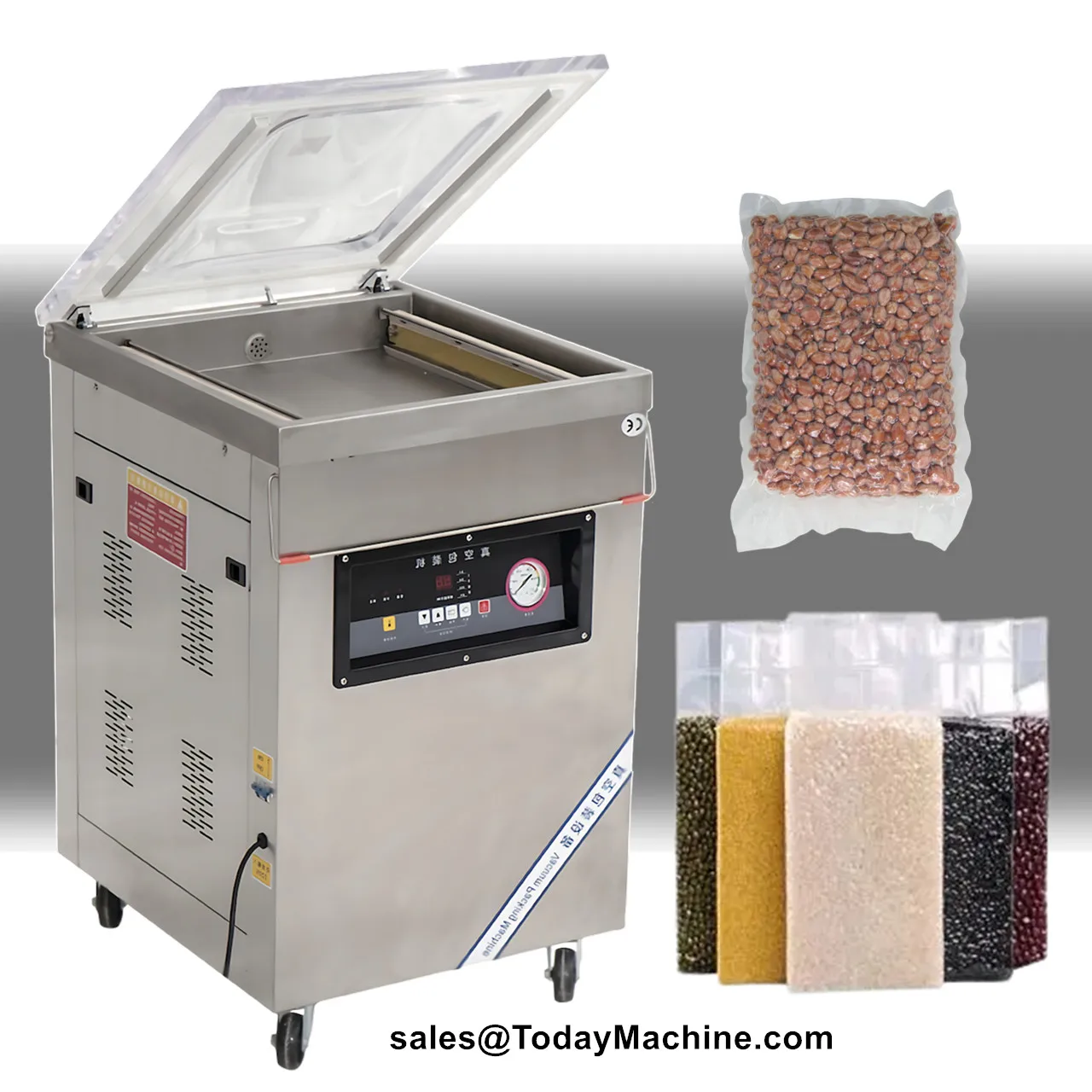 

Automatic Meat Chicken Seafood Fish Rice Brick large Space Vacuum Sealing Machine