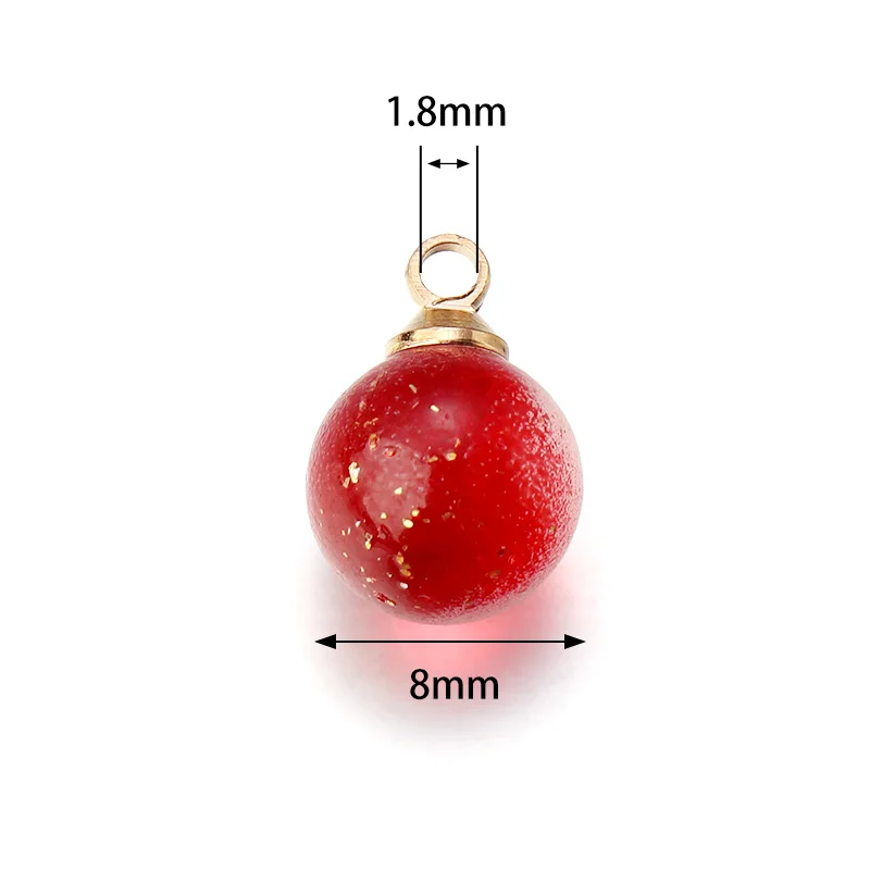 30 teile/los Glasperlen Farbverlauf Lampwork Kristall Charme für Schmuck machen DIY Frauen Halskette Ohrringe Schlüssel anhänger Zubehör Perle – Detail 1