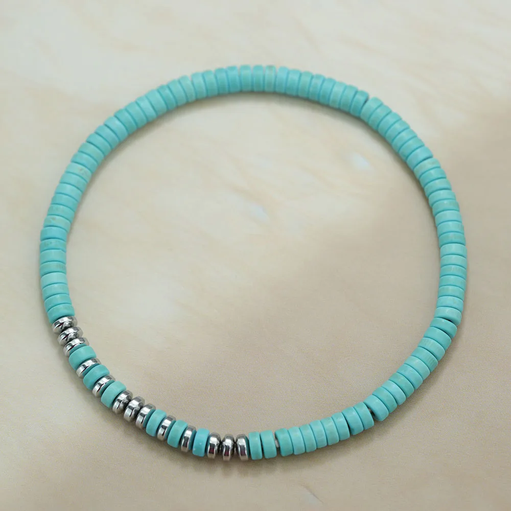 Elegant Unisex Howlite & Hematite Beaded Bracelet – Multicolor Options