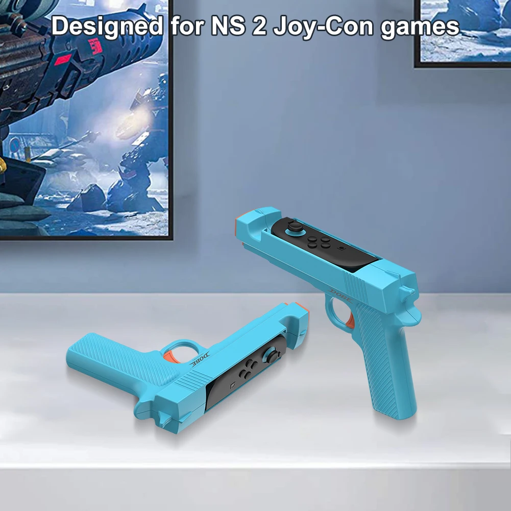 For Switch 2 Joy-Con Shooting Game Gun Grips Controller Shooting Gunstock Handle Enhance Interact Experience Gun Shape Handgrip