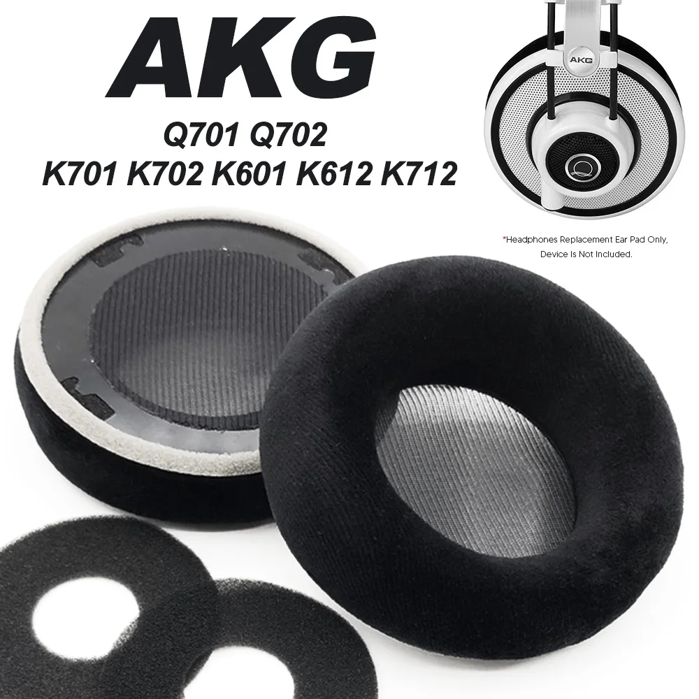 Pad Cuffie Cuscinetti Orecchie In Velluto Per Cuffie AKG K701 K702 Q701 Q702 K601 K712 Ricambio Comodo 794544 - Foto 9