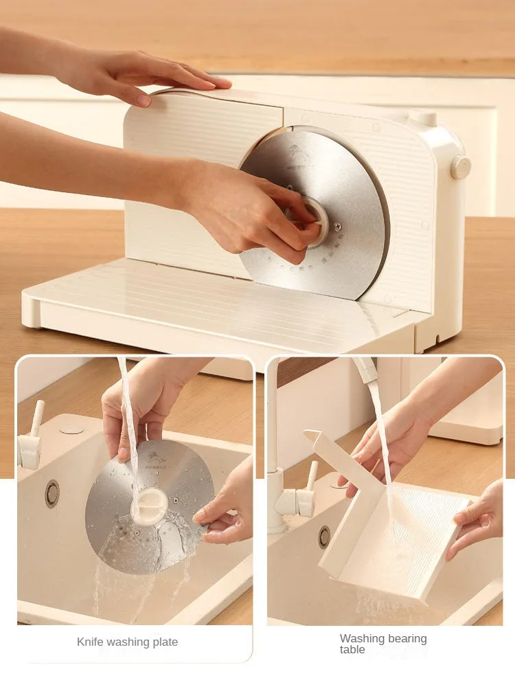 220V Powerful Electric Slicer for Cutting Meat, Ham, Cheese and More Foldable Electric Meat Slicer for Home and Commercial Use 6