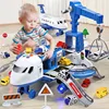 Kids Airplane Toy Music Story Simulation DIY Track Inertia Children's Toy Aircraft Large Size Passenger Plane Airliner Gift Map 1