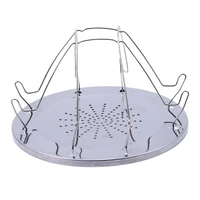 Support de cuisson portable pliable en acier inoxydable pour camping, barbecue, pique-nique et randonnée 3