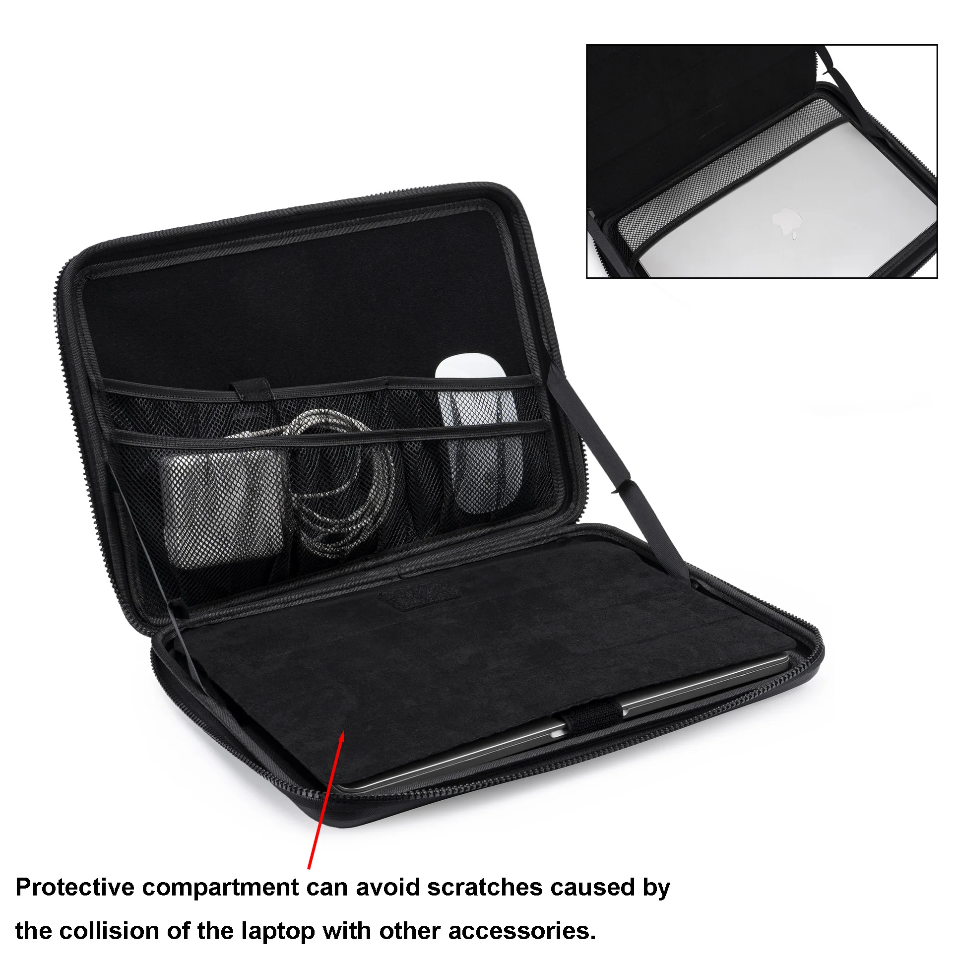Capa Protetora do Portátil 1314 Polegadas Eva Transportando Luva para Macbook Pro ar Microsoft Surface ou Chromebook Dell Inspiron 13 Xps - Imagem 4