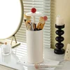 Hot Makeup Brush Storage Container with Dust-proof Belt Cover, Automatic Lifting Brush Bucket, Desktop Beauty Brush Storage Box 6