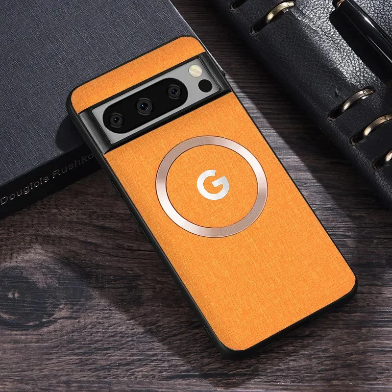 Premium Fabric Cloth Magnetic Charging Phone Case Cover