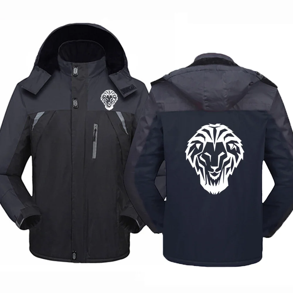 

Leon Athletic Club De Bilbao 2023 Men's New Winter Jacket Thick Warm Hooded Coat Casual Fleece Cotton Windbreaker Outerwear Tops
