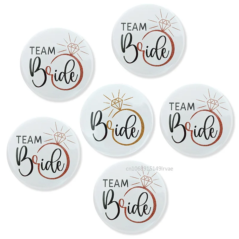 12/5/1Pcs Team Bride Team Groom Badge Wedding Hen Party Decoration Bachelorette Party Bride To Be Bridal Shower Brooch Supplies