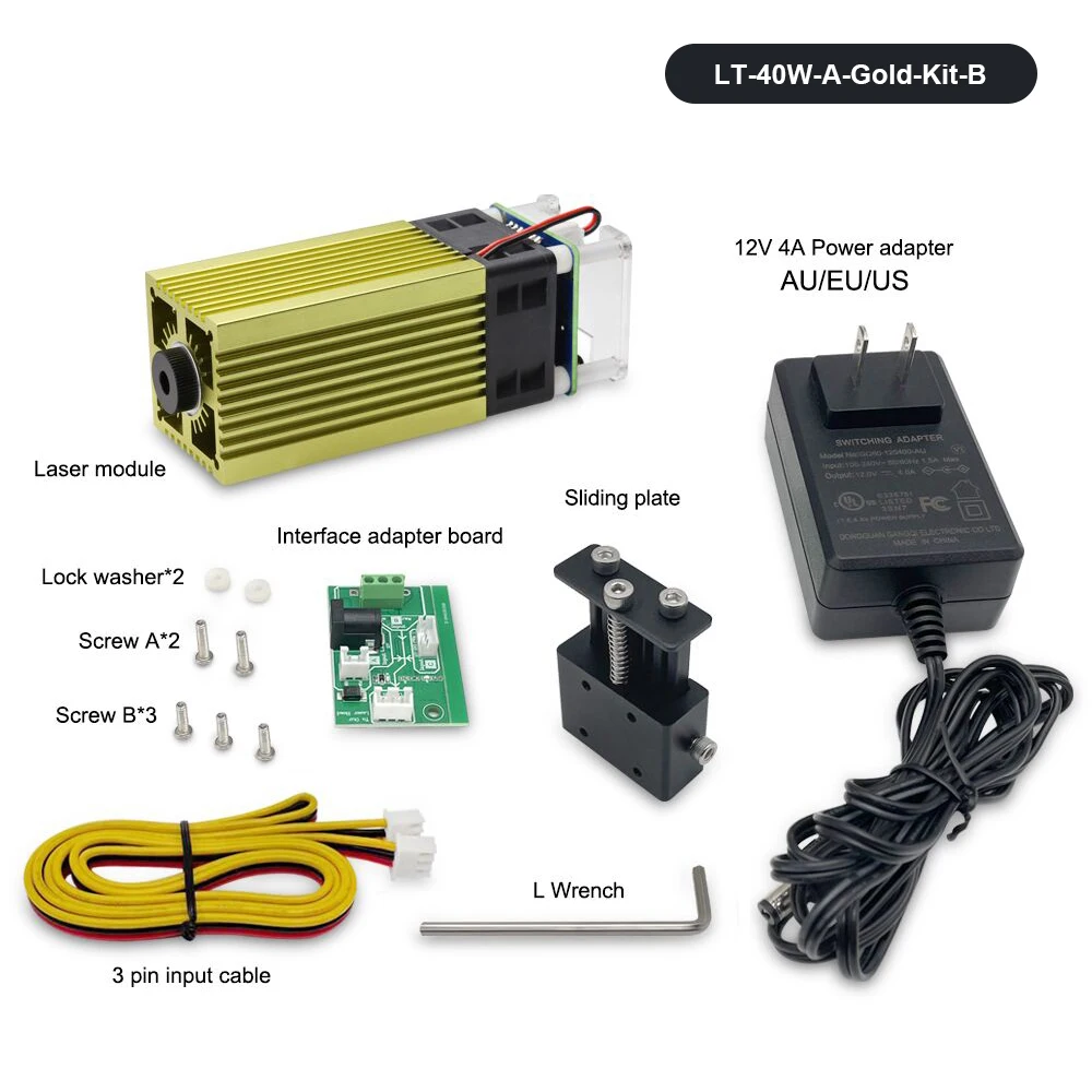wood router table LASER TREE 450nm 40W Focal Adjustable Blue Laser Engraver Module with TTL / PWM for Laser Cutter Engraving Machine Accessories mobile woodworking bench Woodworking Machinery