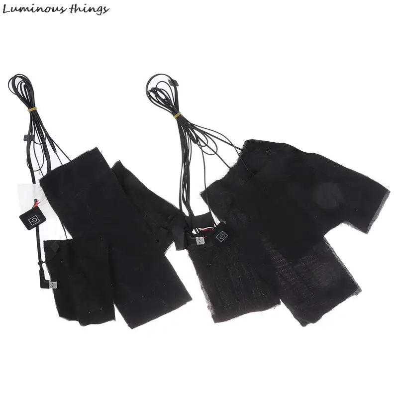 

4 In 1 USB Heated Pads Waterproof Carbon Temperature Adjustable Foldable For Vest Jacket Clothes Heating Winter Warmer Pad