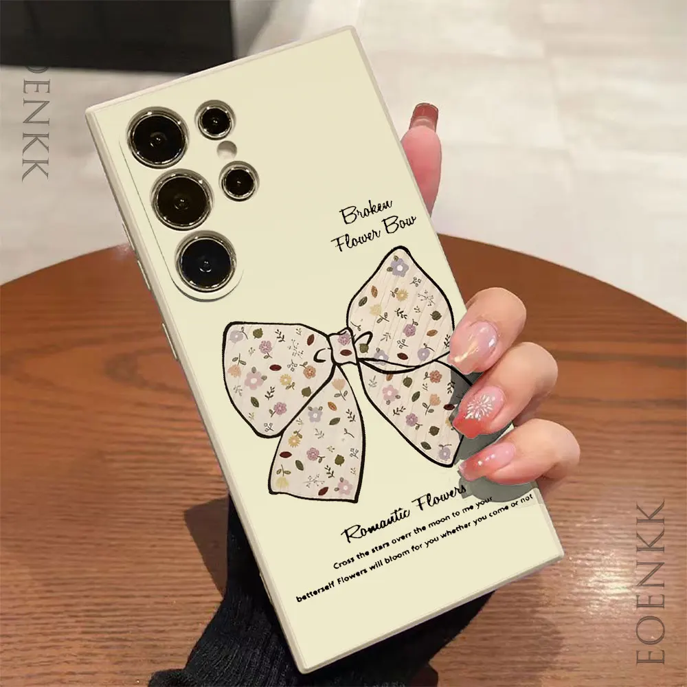 Chic Black Pink Bowknot Silicone Phone Case Cover
