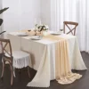 Sage Green Chiffon Table Runner Romantic Boho Table Runner For Wedding Birthday Party Bridal Valentine's Day Table Decoration 5